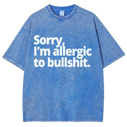 I'm Sorry I'm Allergic To Bullshit Vintage Distressed T-shirt