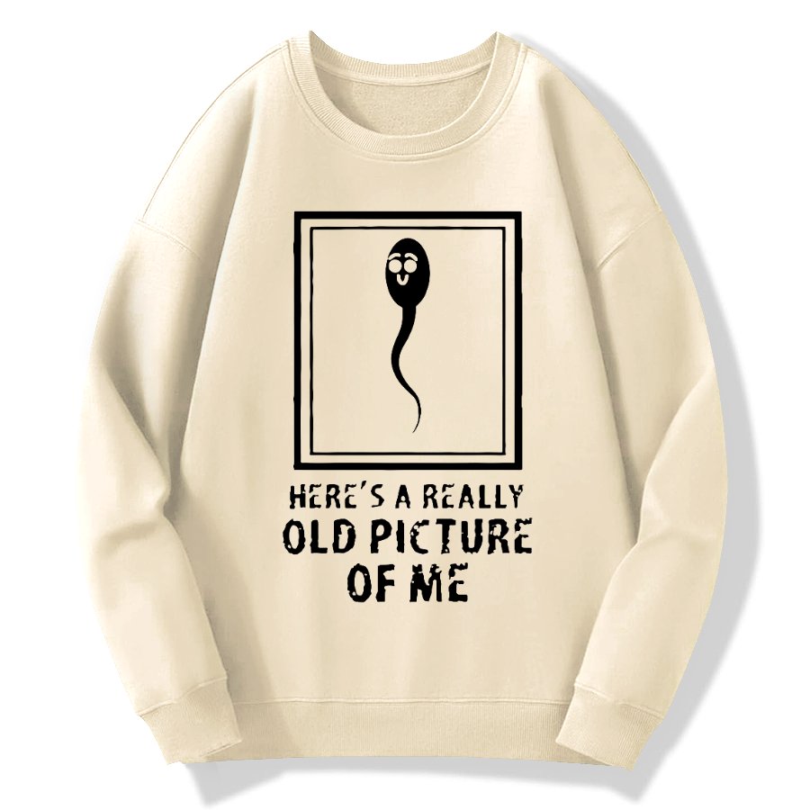 Here's A Really Old Picture Of Me Geek Cotton Sweatshirt