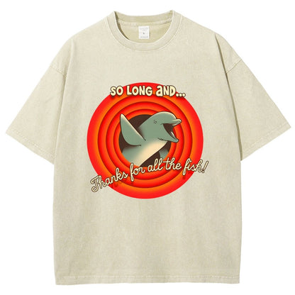 So Long & Thanks for all the Fish Vintage Distressed T-shirt