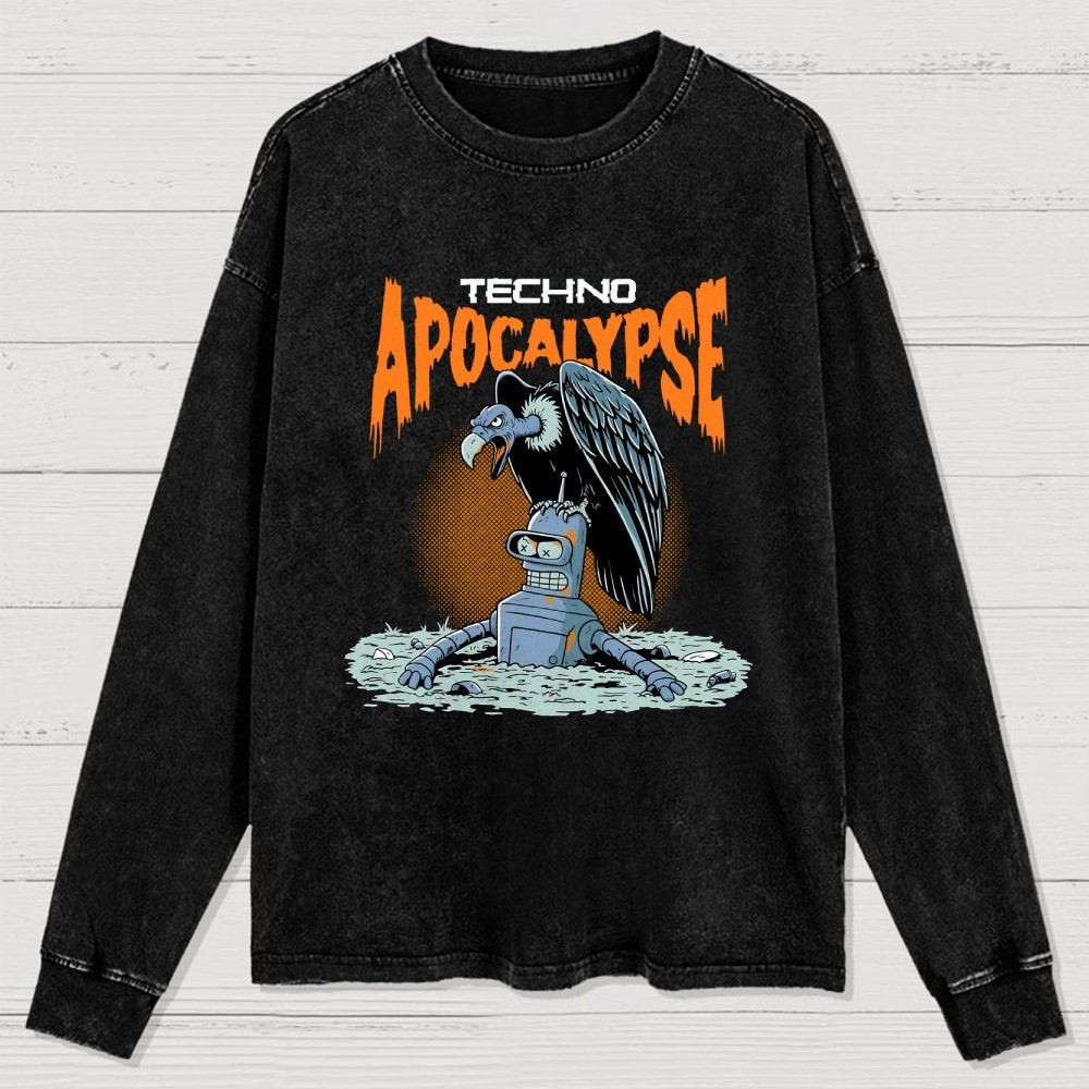 Washed Long Sleeve Tee 2507000354
