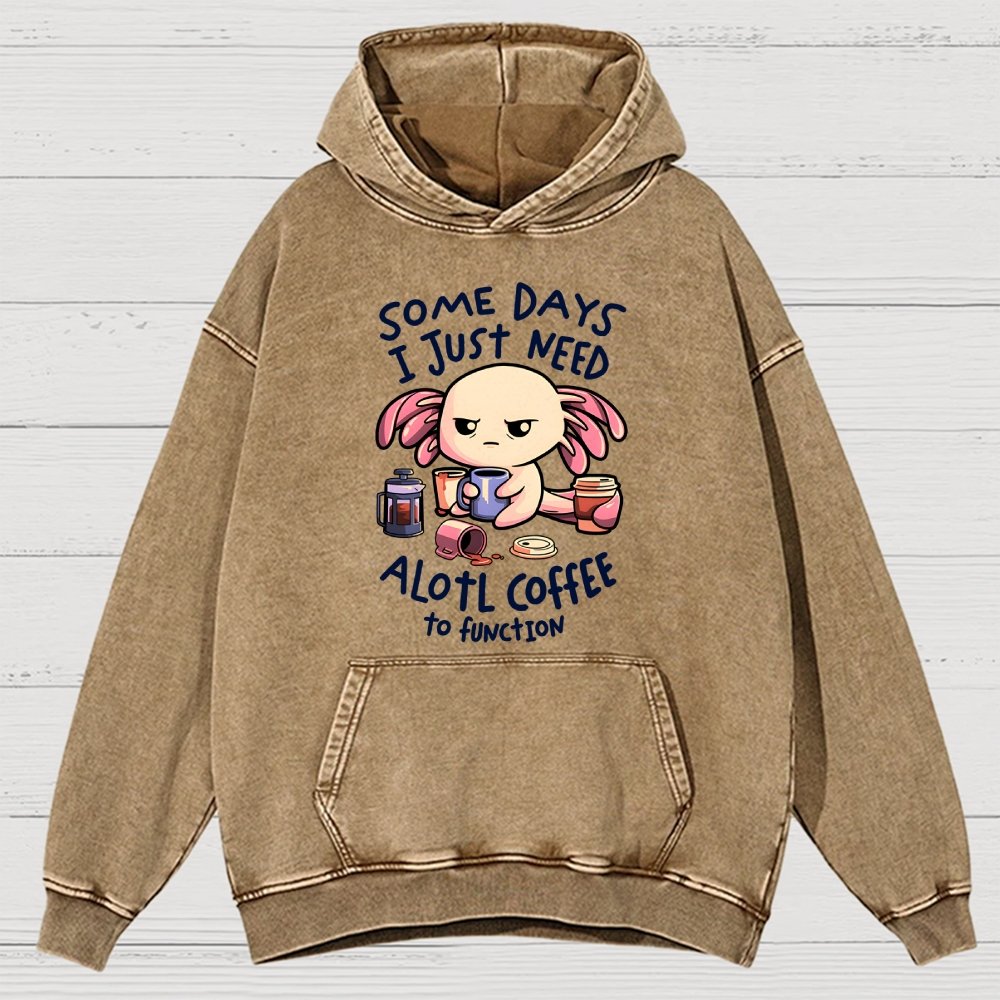 Alotl Coffee Vintage Distressed Hoodie