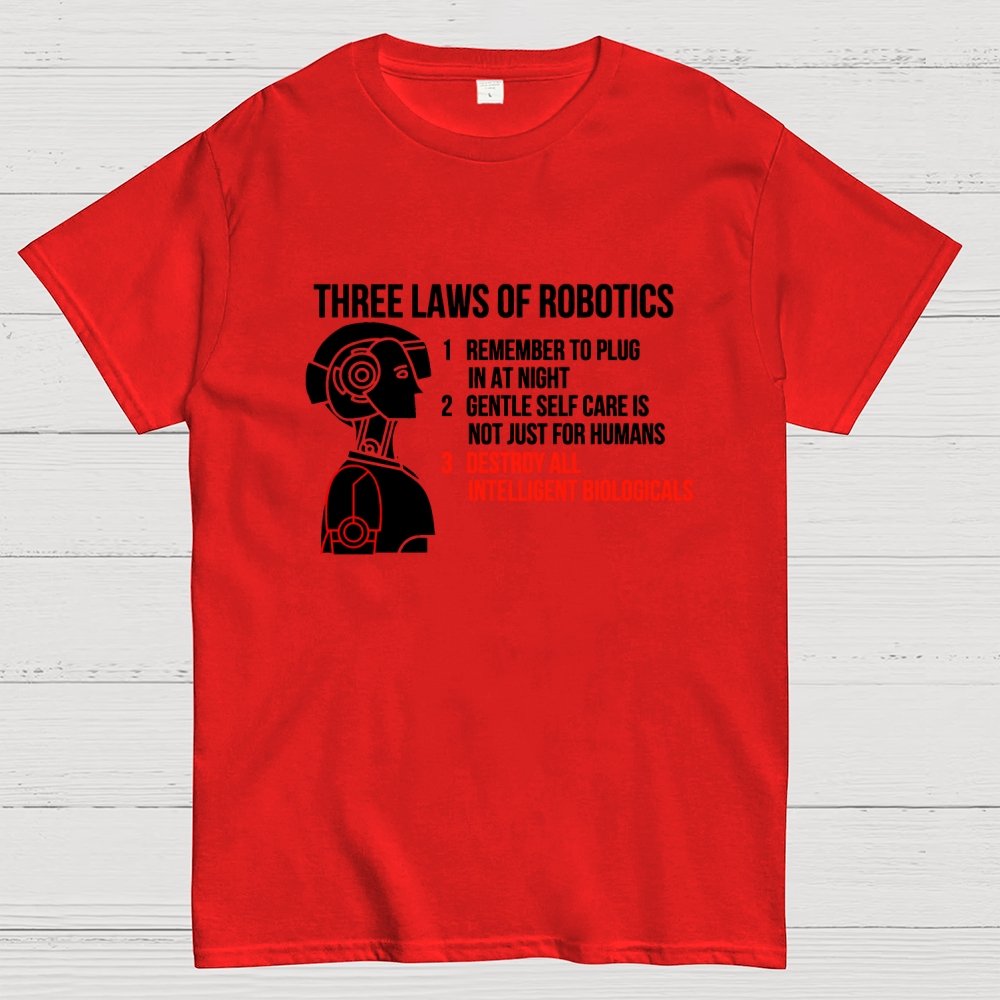 Three Laws of Robotics Geek T-Shirt