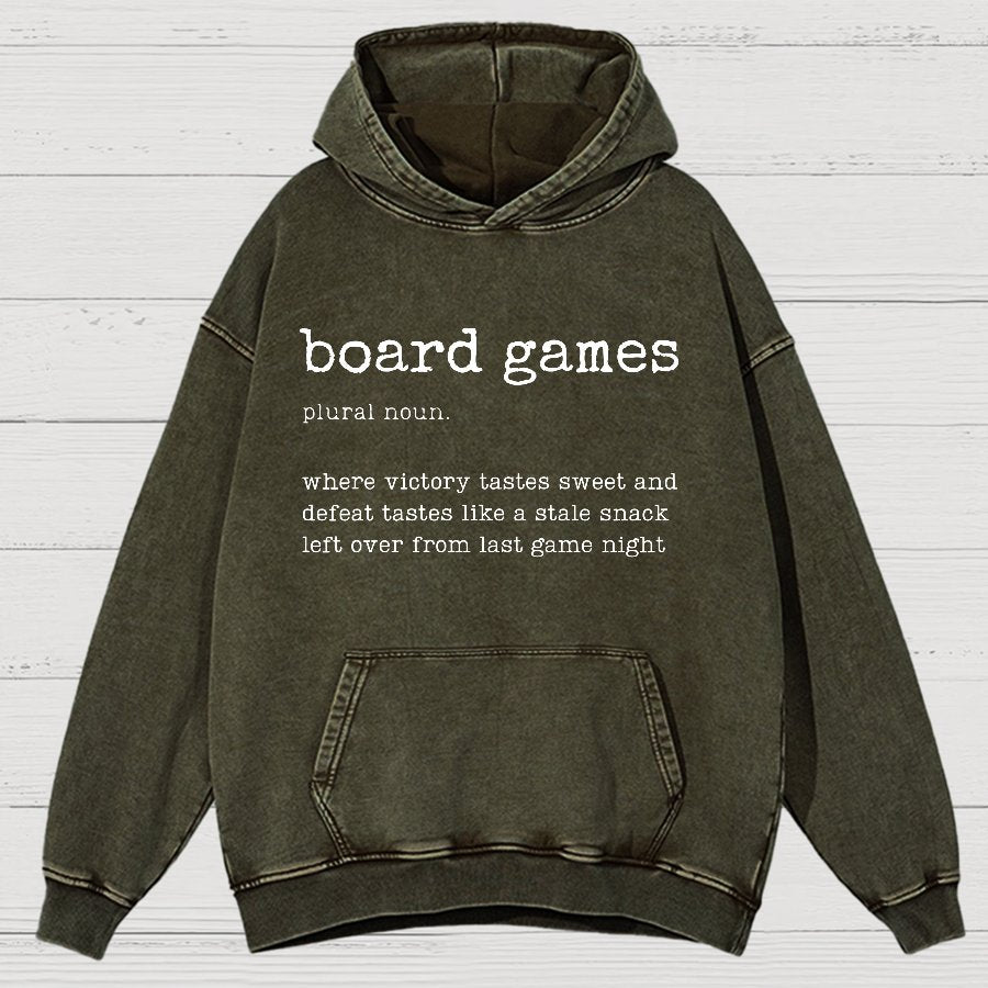 Board Games Definition Vintage Distressed Hoodie