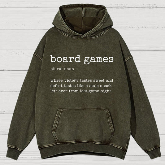 Board Games Definition Vintage Distressed Hoodie