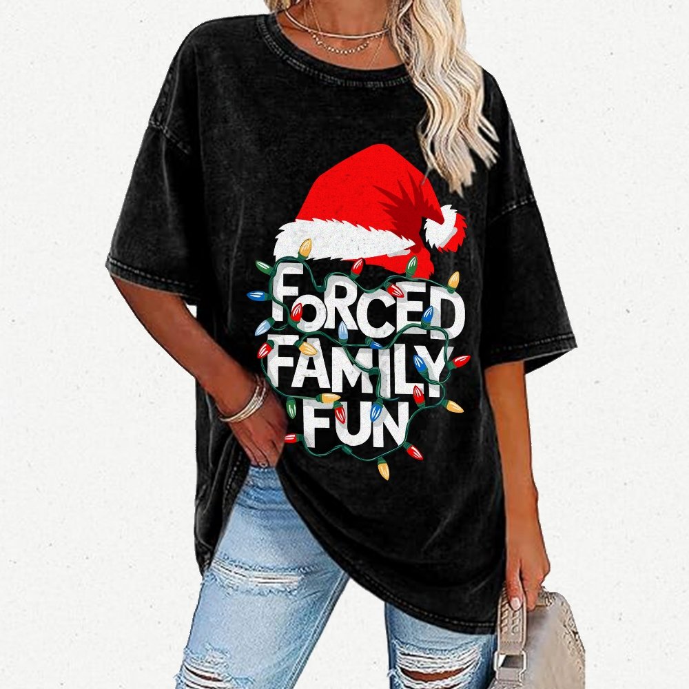 Forced Family Fun Vintage Distressed T-shirt