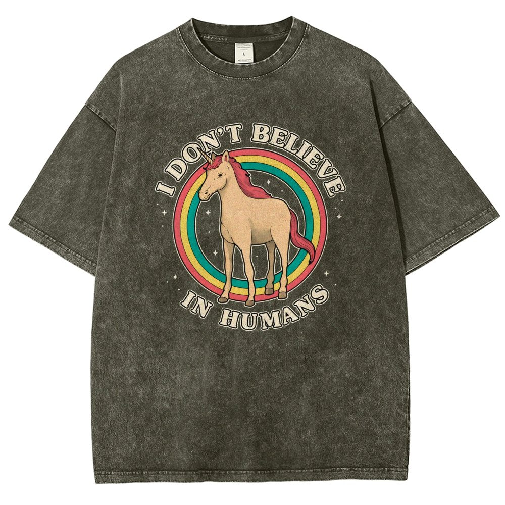I Don't Believe In Humanity. Vintage Distressed T-shirt