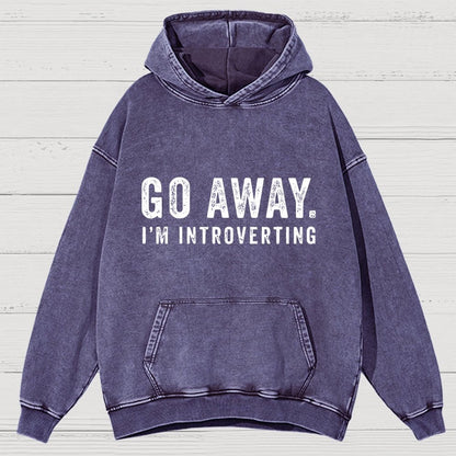 Go Away. I'm Introverting Vintage Distressed Hoodie