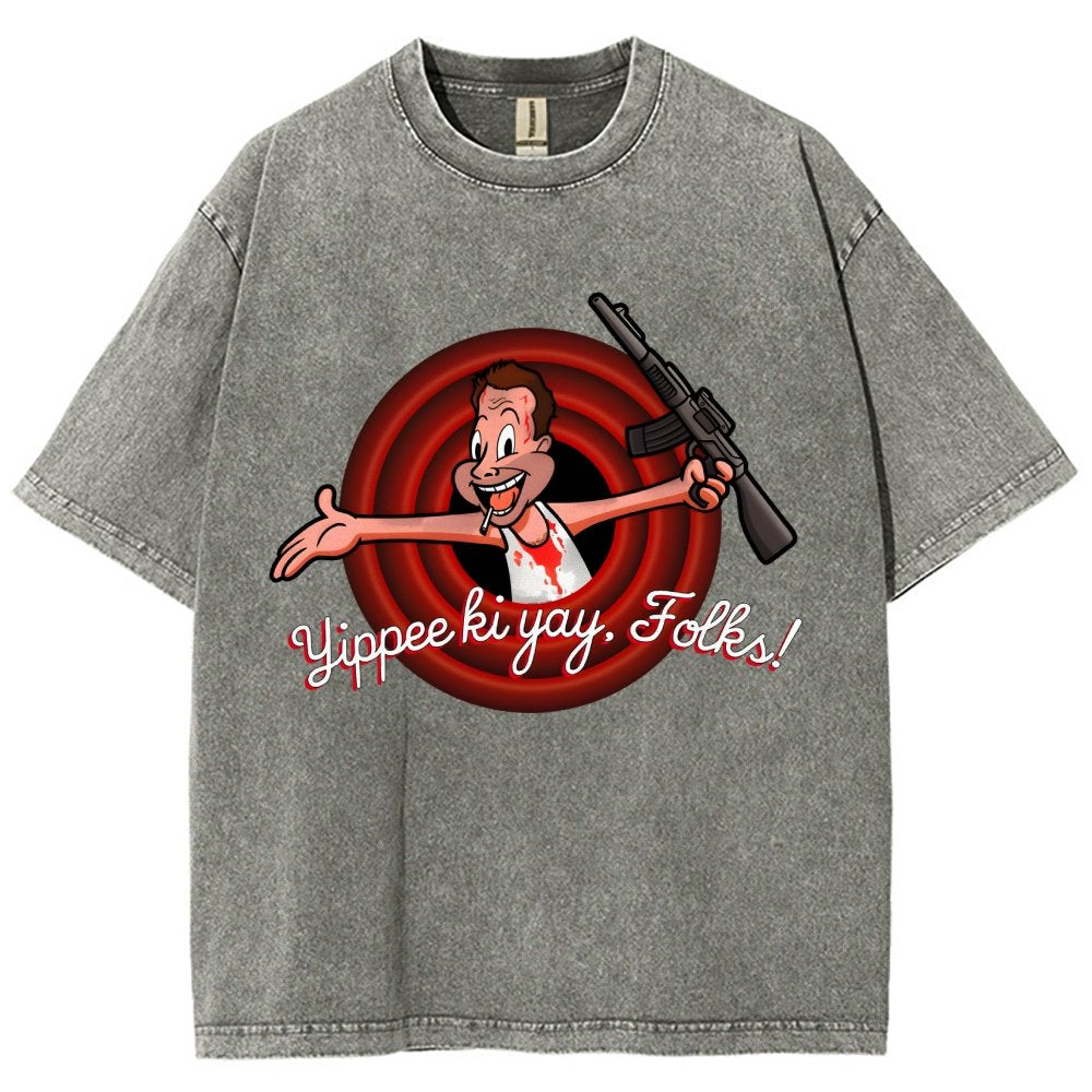Yippee ki yay. folks! Vintage Distressed T-shirt
