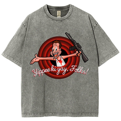 Yippee ki yay. folks! Vintage Distressed T-shirt