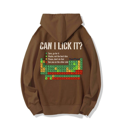 Can I Lick It Printed Back Unisex Cotton Hoodie