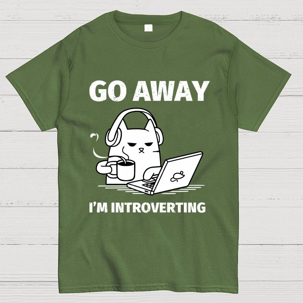 Go Away I'm Introverting Geek T-Shirt