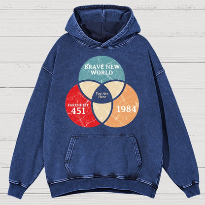 You Are Here Vintage Distressed Hoodie