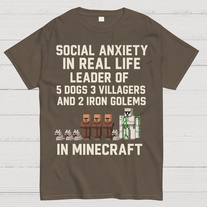 Social Fear In Reality, leader In Game Geek T-Shirt