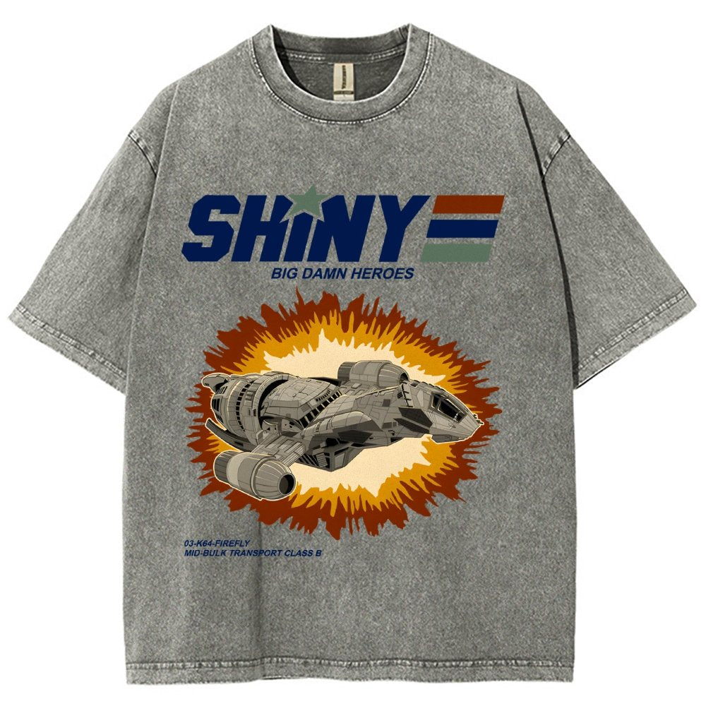 Shiny Heroes Vintage Distressed T-shirt