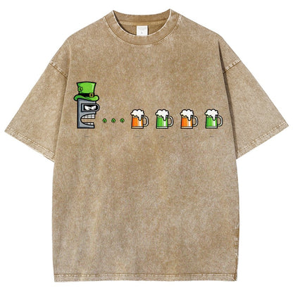 St. Patty’s Robot Vintage Distressed T-shirt