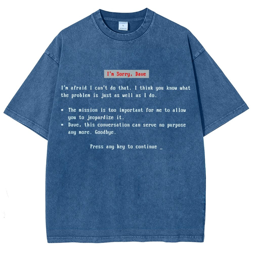 Blue Screen of AI Vintage Distressed T-shirt