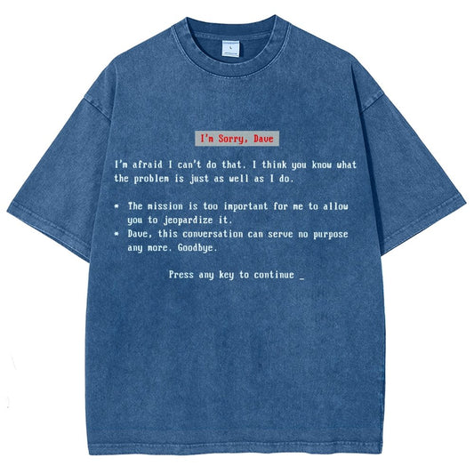 Blue Screen of AI Vintage Distressed T-shirt