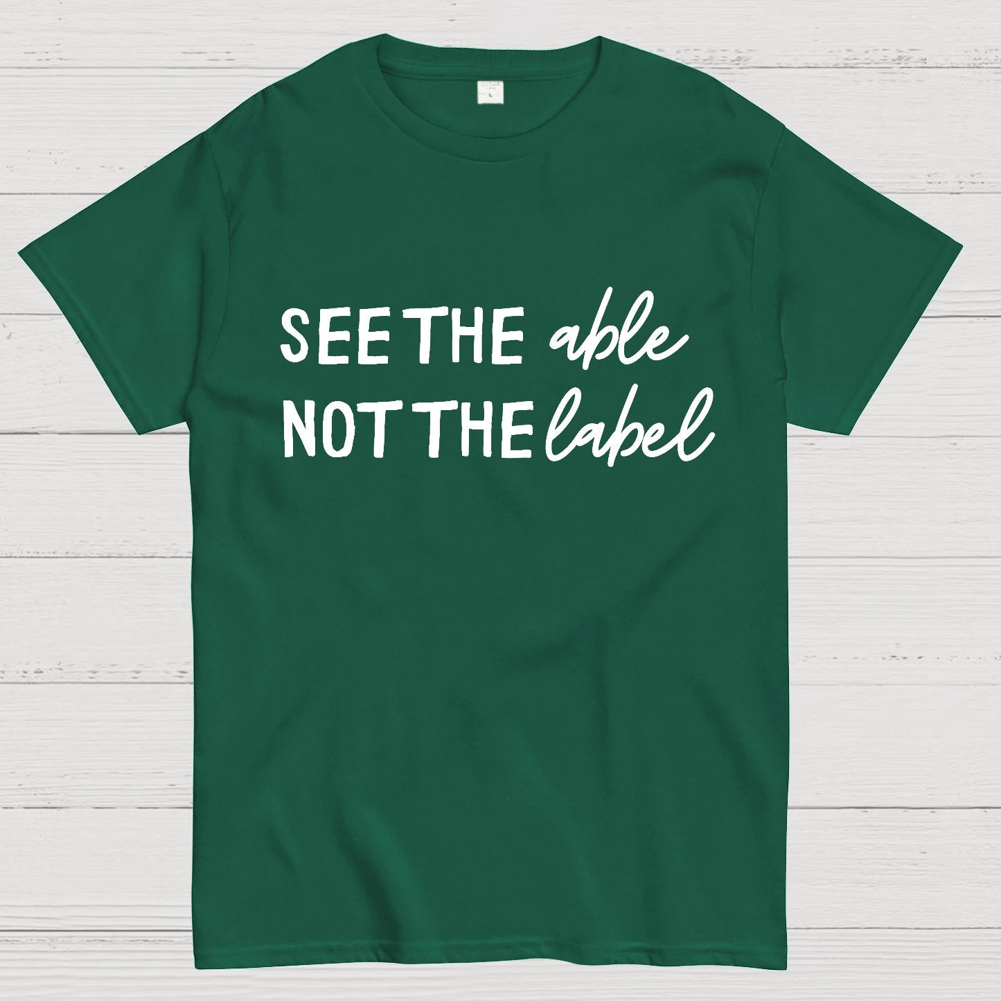 See the Able Not the Label Autism Geek T-Shirt