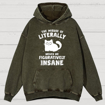 Figuratively Insane Vintage Distressed Hoodie