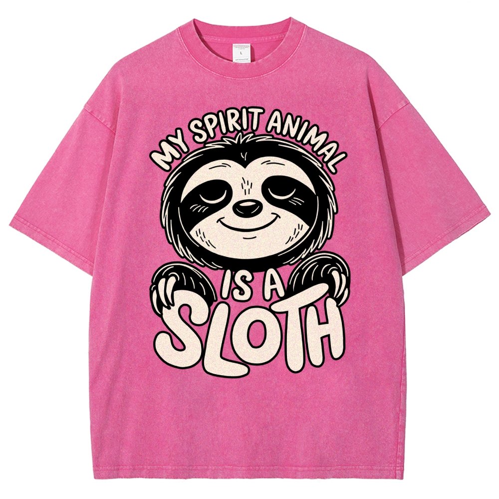 My Spirit Animal is a Sloth Vintage Distressed T-shirt