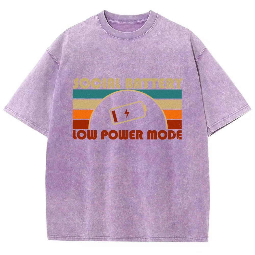 Low Social Battery Vintage Distressed T-shirt