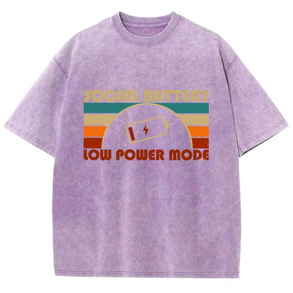 Low Social Battery Vintage Distressed T-shirt