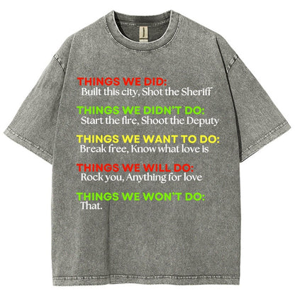 Things We Did... Vintage Distressed T-shirt