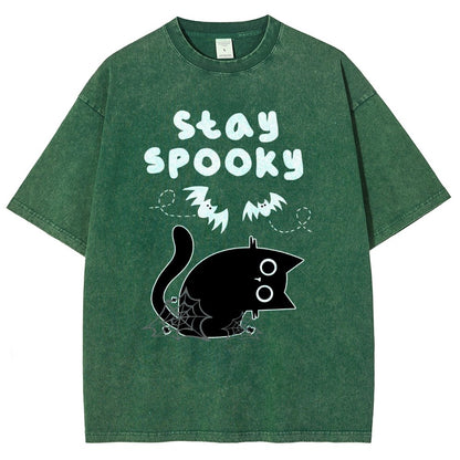 Stay Spooky Vintage Distressed T-shirt