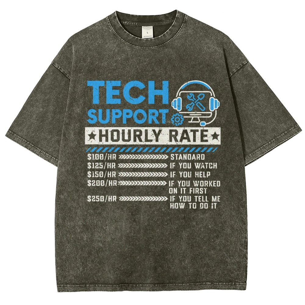 Tech Support Vintage Distressed T-shirt