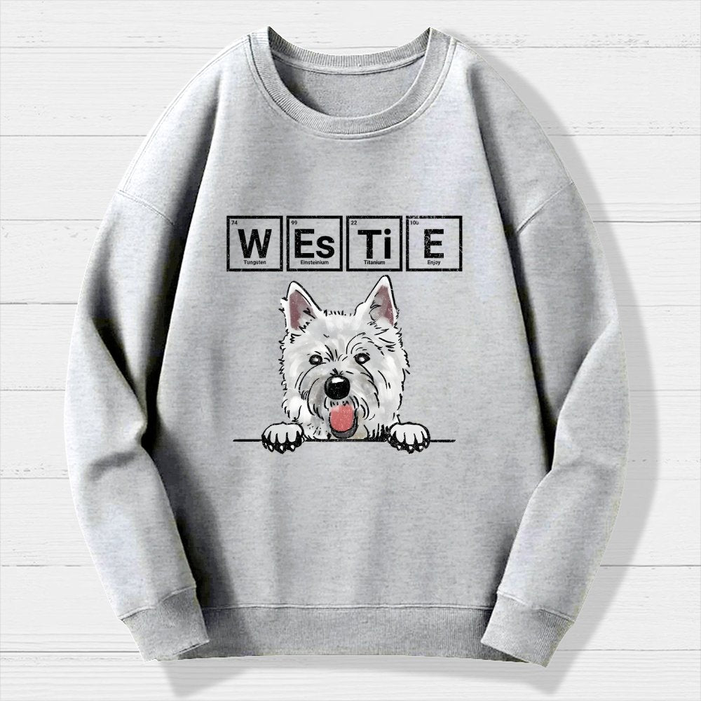 Periodic Table of Dogs  Dog Lover  Funny Science Geek Cotton Sweatshirt