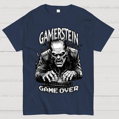 Gamer Frankenstein Gamerstein Game Over Funny Halloween Unisex Geek T-Shirt