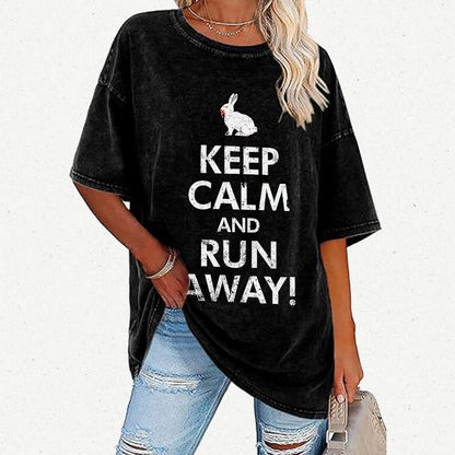 Keep Calm and Run Away! Vintage Distressed T-shirt