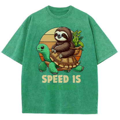 Speed Is Relative Vintage Distressed T-shirt