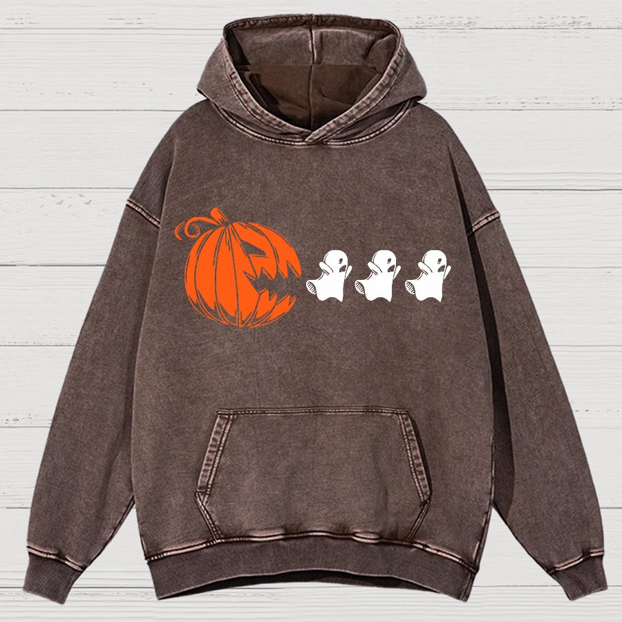 Funny Halloween Ghost Vintage Distressed Hoodie