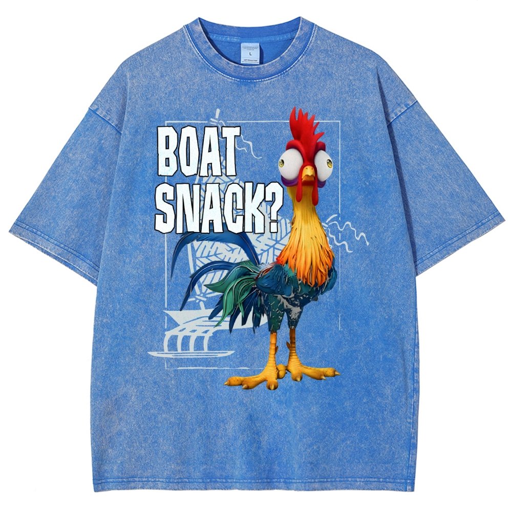 Boat Snack  Chicken Vintage Distressed T-shirt