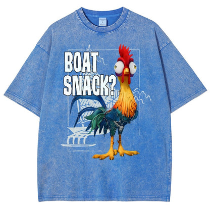 Boat Snack  Chicken Vintage Distressed T-shirt