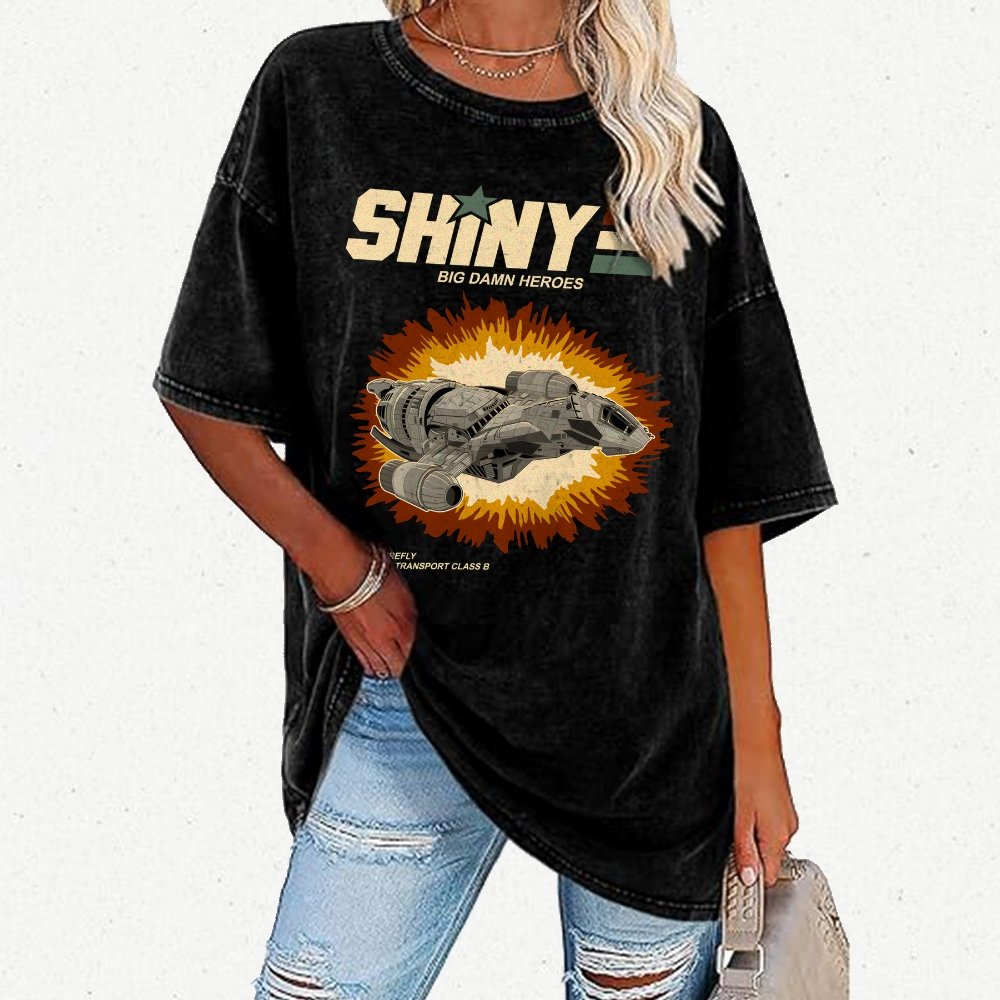 Shiny Heroes Vintage Distressed T-shirt