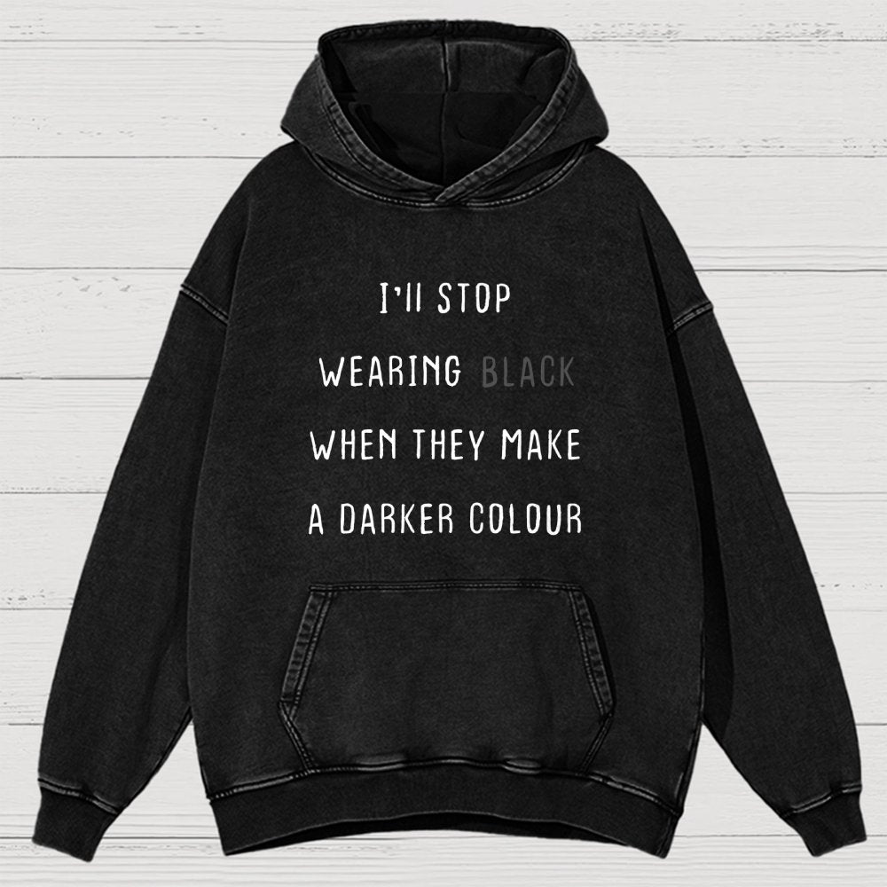 Wearing Black Vintage Distressed Hoodie