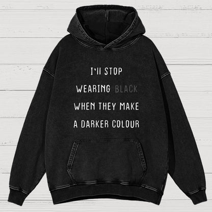 Wearing Black Vintage Distressed Hoodie