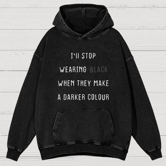 Wearing Black Vintage Distressed Hoodie