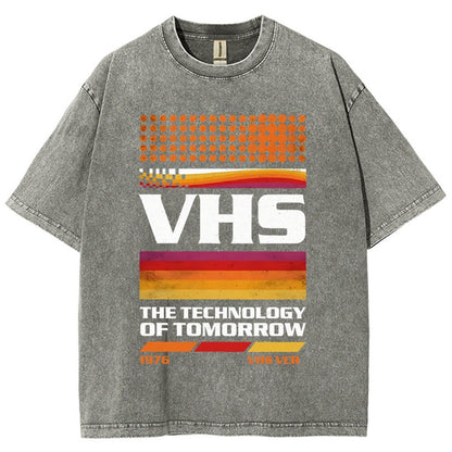 VHS Tech Vintage Distressed T-shirt