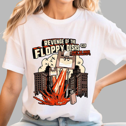Attack of the Floppy Disks Geek T-Shirt