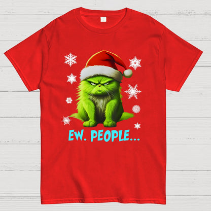 Funny Christmas Cat Geek T-Shirt