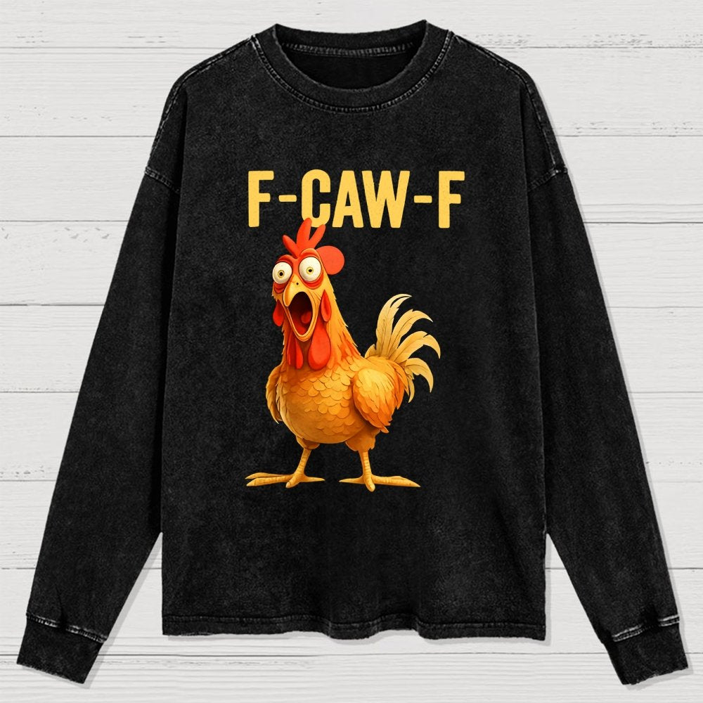 F-Caw-F Chicken Washed Long Sleeve Tee