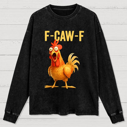 F-Caw-F Chicken Washed Long Sleeve Tee