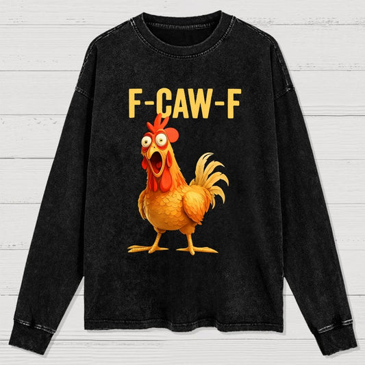 F-Caw-F Chicken Washed Long Sleeve Tee