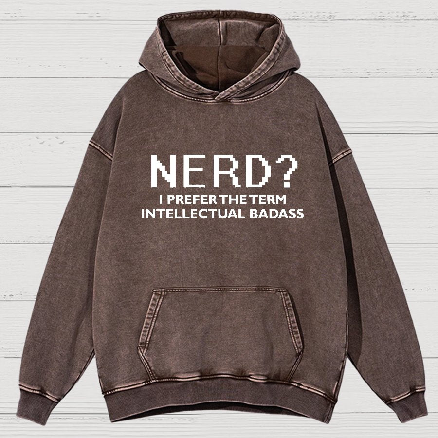 Funny Nerd Vintage Distressed Hoodie