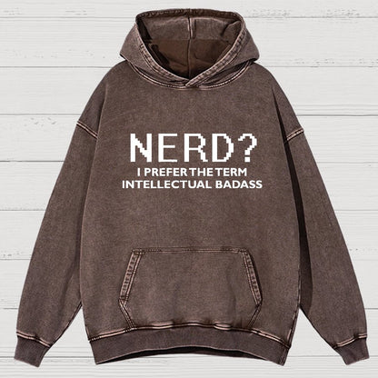 Funny Nerd Vintage Distressed Hoodie