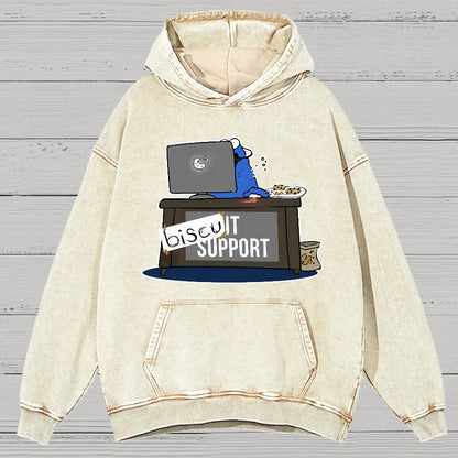 BiscuIT Support Vintage Distressed Hoodie