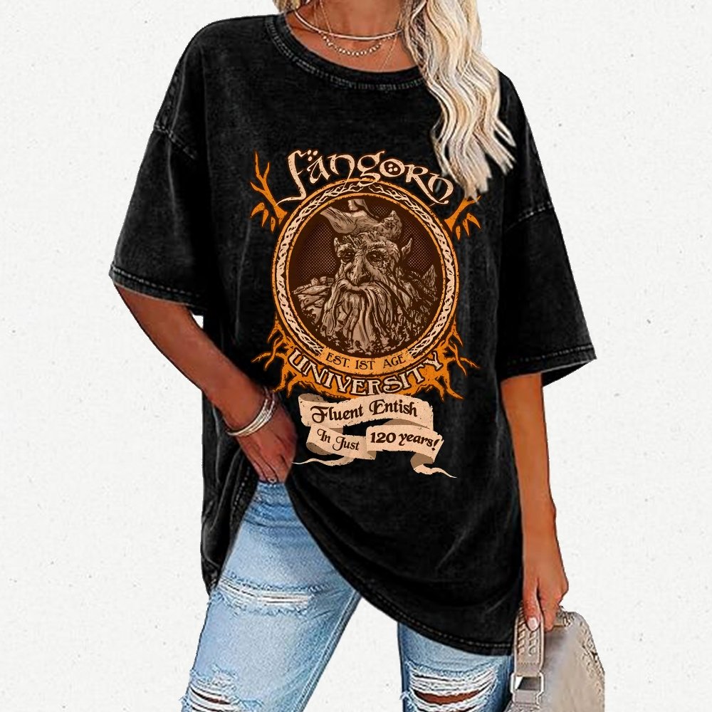 Elden University Vintage Distressed T-shirt